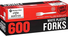 Load image into Gallery viewer, Member&#39;s Mark Heavyweight White Plastic disposable Forks