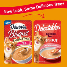 Load image into Gallery viewer, Hartz Delectables Bisque Tuna &amp; Salmon Lickable Wet Cat Treats, 12 Count