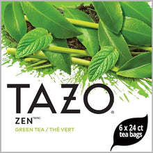 Load image into Gallery viewer, TAZO Zen Green Enveloped Hot Tea Bags Non GMO, 24 count, Pack of 6