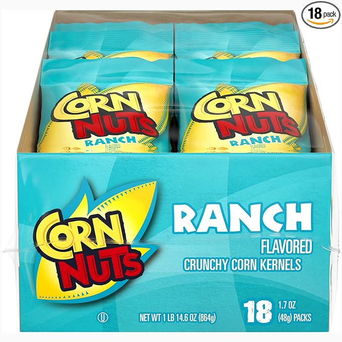 Corn Nuts Ranch Crunchy Corn Kernels (1.7 oz Bags, Pack of 18)
