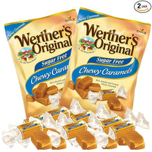 Load image into Gallery viewer, Werther&#39;s Original Sugar Free Chewy Caramels, Individually Wrapped Candies for Adults, Pack of 2, 2.75 Ounce