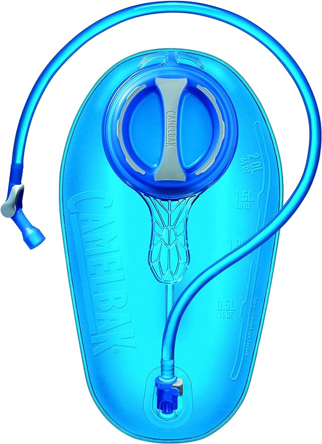 CamelBak Crux 2-Liter Water Reservoir - Hydration Bladder - Faster Water Flow Rate - Leak-Proof Water Bladder - Ergonomic Shape - Big Bite Valve - BPA - 70 Ounces, Blue