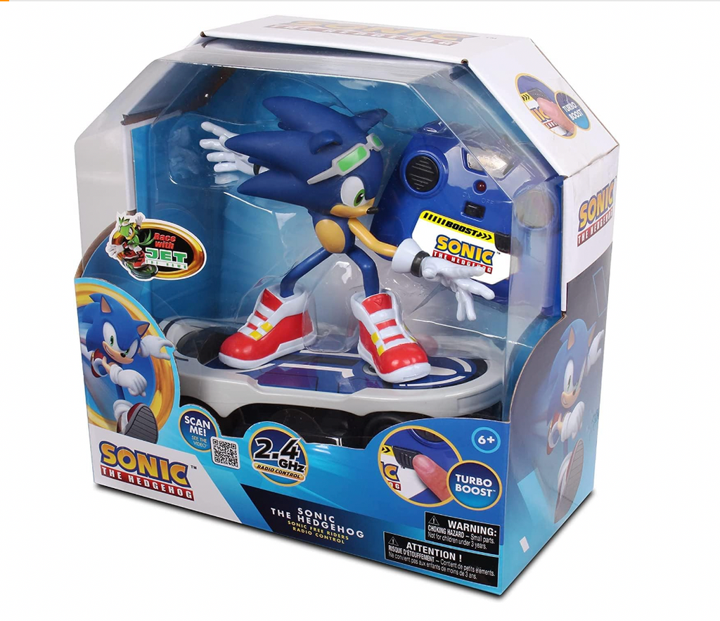 Sonic Free Rider R/C, Turbo Boost Feature: Goes from Fast to Super-Fast, Allows Children to Pretend to Drive and Have Fun at The Same Time, for Ages 6 and up