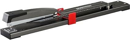 Bostitch Office Anti-Jam Long Reach Stapler, 20 Sheet Capacity, Adjustable, Durable, Black