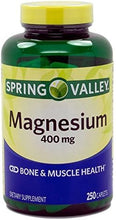 Load image into Gallery viewer, ONLY 1 in Pack Spring Valley Magnesium 400 Mg, 250 Tablets by Spring Valley