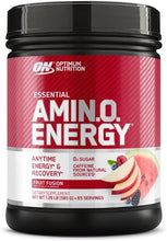 Load image into Gallery viewer, Optimum Nutrition Amino Energy - Pre Workout with Green Tea, BCAA, Amino Acids, Keto Friendly, Green Coffee Extract, Energy Powder - Fruit Fusion, 65 Servings (Packaging May Vary)