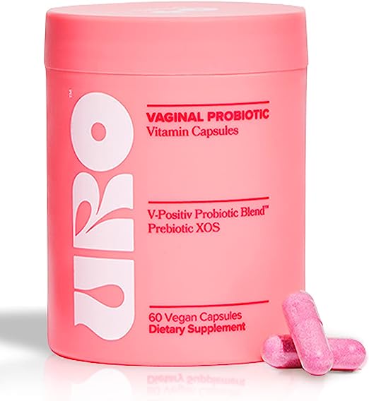 URO Vaginal Probiotics for Women pH Balance with Prebiotics & Lactobacillus Probiotic Blend - Women's Vaginal Health Supplement - Promotes Healthy Vaginal Odor & Vaginal Flora, 60 Count (Pack of 1)