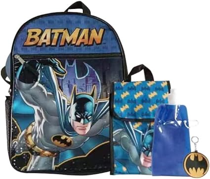 Fast Forward Batman Backpack Large 5 pieces set Lunch Bag
