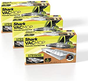 Shark VMP30 VACMOP Disposable Hard Floor Vacuum and Mop Pad Refills White, 30 Count (pack of 1) (Packaging May Vary)