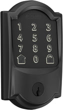 Load image into Gallery viewer, Schlage Encode Smart Wi-Fi Deadbolt with Camelot Trim in Matte Black, Lock Only