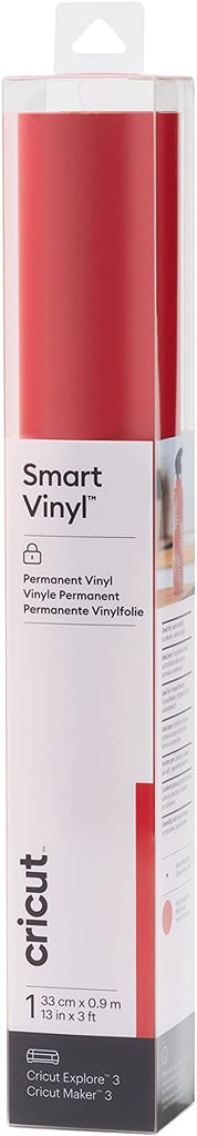 Cricut Smart Vinyl Permanent | Red | 0.9 m (3 ft) | Self Adhesive Vinyl Roll | for use Explore 3 Maker 3