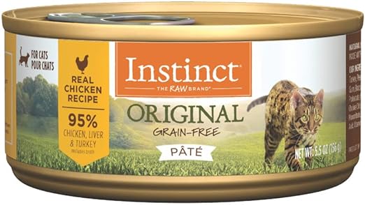 Instinct Original Grain Free Real Chicken Recipe Natural Wet Canned Cat Food, 5.5 Ounce (Pack of 12)