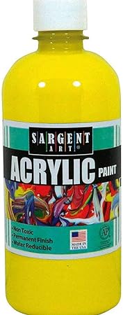 Sargent Art 24-2422 16-Ounce Acrylic Paint, Deep Yellow
