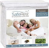 SafeRest Mattress Protector – Queen - College Dorm Room, New Home, First Apartment Essentials - Cotton, Waterproof Mattress Cover Protector and Encasement