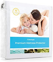 Load image into Gallery viewer, Linenspa Waterproof Smooth Top Premium Twin Mattress Protector, Breathable &amp; Hypoallergenic Twin Mattress Covers - Packaging may vary
