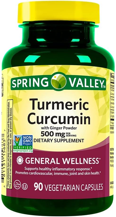 Spring Valley Turmeric Curcumin 500mg with 50mg Ginger Powder