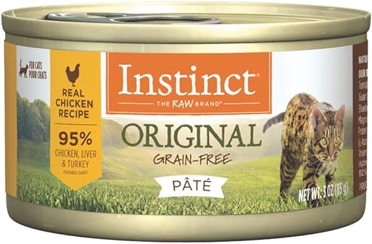 Instinct Original Grain Free Real Chicken Recipe Natural Wet Canned Cat Food, 3 oz. Cans (Case of 24)