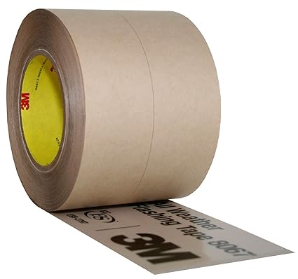 3M TALC All Weather Flashing Tape 8067, 4 in x 75 ft, 1 Roll, Adhesive Backed Split Liner, Prevents Moisture Intrusion, Waterproof Flashing Seals Doors, Windows, Openings in Wood Frame Construction