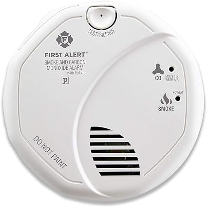 FIRST ALERT Battery Powered BRK SC7010BV Hardwired Talking Photoelectric Smoke and Carbon Monoxide (CO) Detector , White