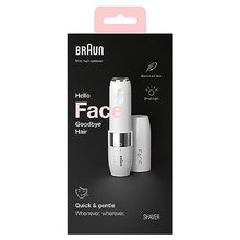 Load image into Gallery viewer, Braun Mini Hair Remover, Electric Facial Hair Removal for Women, Quick &amp; Gentle, Finishing Touch for Upper Lips, Chin &amp; Cheeks, for Easier Makeup Application, Ideal for On-The-Go, with Smartlight
