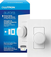 Load image into Gallery viewer, Lutron Aurora Smart Bulb Dimmer Switch for Paddle Switches | for Philips Hue Smart Bulbs | Z3-1BRL-PKGD-WH | White