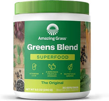 Load image into Gallery viewer, Amazing Grass Greens Blend Superfood: Super Greens Powder Smoothie Mix for Boost Energy ,with Organic Spirulina, Chlorella, Beet Root Powder, Digestive Enzymes &amp; Probiotics, Original, 30 Servings