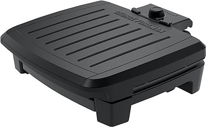 GEORGE FOREMAN® Contact Submersible™ Grill, 5-Serving Grill - Adjustable Temperature Control, Black Plates, Wash the entire grill