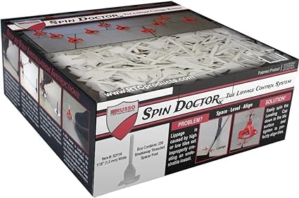 Spin Doctor Tile Leveling System 1 by 16Th", 1.5mm- 1 Box of 250 Piece