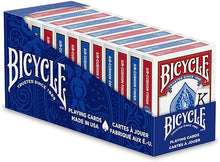 Load image into Gallery viewer, Bicycle Playing Cards, Jumbo Index, 12 Pack,Red &amp; Blue