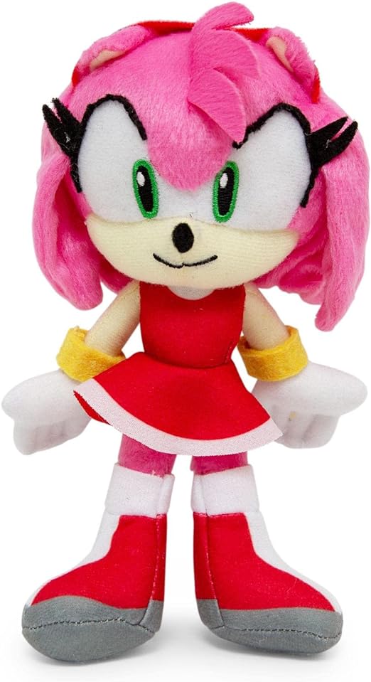 Sonic The Hedgehog 8-Inch Amy Rose Character Plush Toy | Kawaii Cute Soft Stuffed Animals