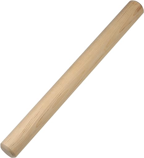 Ateco 19176 Maple Wood Rolling Pin, 19-Inch, Solid Maple Wood, Made in Canada
