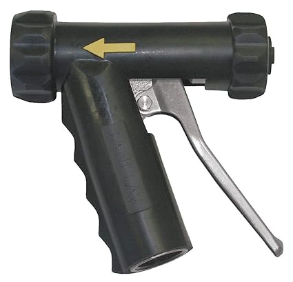 Sani-Lav Spray Nozzle, Aluminum, Brass/SS, Black