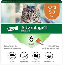 Load image into Gallery viewer, Advantage II Small Cat Vet-Recommended Flea Treatment &amp; Prevention | Cats 5-9 lbs. | 6-Month Supply