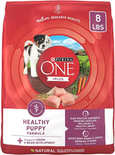 Load image into Gallery viewer, Purina ONE Plus Healthy Puppy Formula High Protein Natural Dry Puppy Food With Added Vitamins, Minerals And Nutrients - 8 Lb. Bag