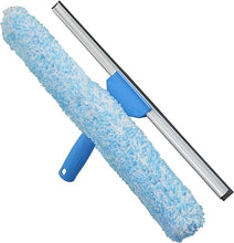 Load image into Gallery viewer, Unger Professional 2-in-1 Squeegee &amp; Scrubber - 18” Window Cleaning Tool – Cleaning Supplies, Squeegee for Window Cleaning, Commercial &amp; Residential Use, Microfiber Sleeve