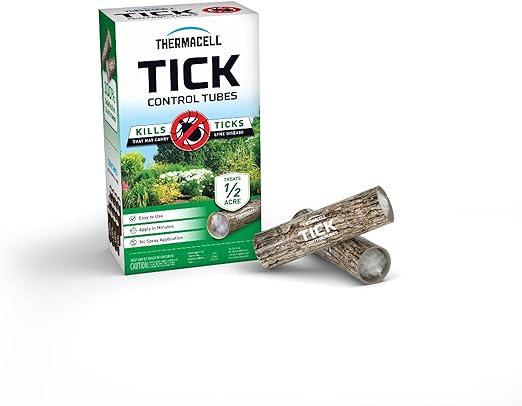 Thermacell Tick Control Tubes for Yards; Protects Backyards and Properties from Ticks; No Spray, No Granules, No Mess; Environmentally Friendly Alternative to Tick Spray & Tick Repellent