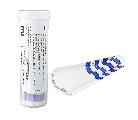3M Low Range Frying Oil Quality Test Strips Kit, 1005, Monitor Shortening Quality with Oil Test Paper, Accurately Measures FFA Concentration up to 2.5 Percent, 1 Bottle of 40 Oil Test Strips
