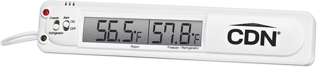 CDN TA20 Audio Visual Refrigerator Freezer Alarm White, 8"