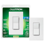 Lutron Sunnata Touch Dimmer Switch with Wallplate with LED+ Advanced Technology, for LED and Incandescent, 3 Way/Multi Location, STCL-153MW-WH, White