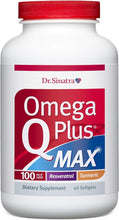 Load image into Gallery viewer, Dr. Sinatra Omega Q Plus MAX – Advanced Heart Health and Healthy Aging Support with 100mg of CoQ10 and Turmeric (60 softgels | 30-Day Supply)