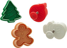 Load image into Gallery viewer, Ateco Christmas Themed Plunger Cutters Set, 5 by 5 by 2-1/4-Inch, Assorted Colors