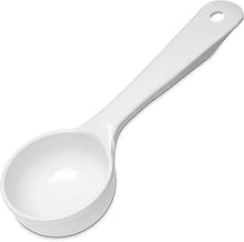 Load image into Gallery viewer, Carlisle FoodService Products Measure Miser Solid Measuring Spoon with Short Handle, 3 Ounces, White, 1 Count (Pack of 1)
