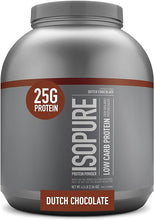 Load image into Gallery viewer, Isopure Protein Powder, Whey Isolate with Vitamin C &amp; Zinc for Immune Support, 25g Protein, Low Carb &amp; Keto Friendly, Flavor: Dutch Chocolate, 62 Servings, 4.5 Pounds (Packaging May Vary)