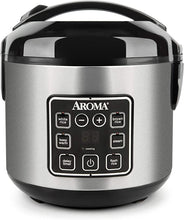 Load image into Gallery viewer, Aroma Housewares ARC-914SBD Digital Cool-Touch Rice Grain Cooker and Food Steamer, Stainless, Silver, 4-Cup (Uncooked) / 8-Cup (Cooked)