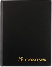 Load image into Gallery viewer, Adams ARB8003M Account Book, 3 Column, Black Cover, 80 Pages, 7 X 9 1/4