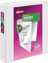 Load image into Gallery viewer, Avery Durable View 3 Ring Binder, 1-1/2 Inch Slant Rings, 1 White Binder (17022)