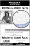 AT-A-GLANCE Day Runner Telephone and Address Pages, Refill, Loose-Leaf, Undated, for Planner, 5-1/2