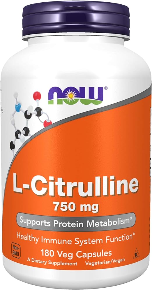 NOW L-Citrulline, 750 mg, 180 Veg Capsules, Foods