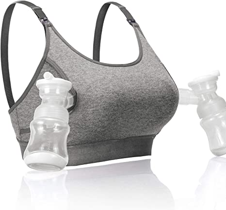 Hands Free Pumping Bra, Momcozy Adjustable Breast-Pump Holding and Nursing Bra