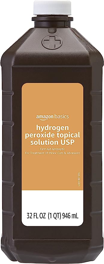 Amazon Basics Hydrogen Peroxide Topical Solution USP, 32 fluid ounce, Pack of 1